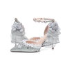 ( Pre Order 15 days ) Sparkling crystal silver shoes X Mirror bear