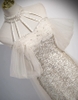Sparkling white party dress W10