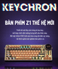 Keychron Z1 Max 3 Mode – Bàn Phím Cơ Nhôm CNC RGB, Màn Hình Thông Minh