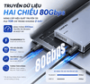 Cáp Thunderbolt 5 80Gbps PD240W Hỗ Trợ Xuất Hình 16K Chính Hãng
