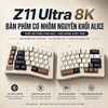 Keychron Z11 Ultra 8K - Bàn Phím Cơ Alice Tách Đôi CNC Nhôm Nguyên Khối | 3 Chế Độ Kết Nối | Wireless 8K Polling Rate
