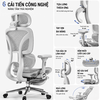 Ghế Công Thái Học SG-026 Cao Cấp – Tựa Lưng Thông Minh, Tay Vịn Đa Hướng, Ngả 135°