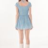 Corset bùng lên quần denim mini