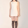RIBBON SLEEVELESS ONE PIECE WHITE