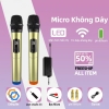 Bộ 2 Micro không dây Karaoke dùng cho tất cả các loa, ampli, vang, loa kéo. Mic hội trường