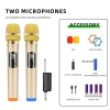 Bộ 2 Micro không dây Karaoke dùng cho tất cả các loa, ampli, vang, loa kéo. Mic hội trường
