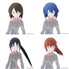 Mô Hình Lắp Ráp 30MS OPTION HAIR STYLE PARTS Vol.2 ALL 4 TYPES của Bandai Nhật bản
