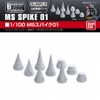 Mô Hình Lắp Ráp Gundam Bộ Phụ Kiện BUILDERS PARTS HD 1/144 MS SPIKE 01 của Bandai Nhật Bản