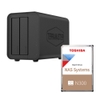 Combo thiết bị lưu trữ DAS TerraMaster D5-Hybrid kèm 1 ổ cứng Toshiba N300
