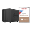 Combo thiết bị lưu trữ mạng NAS TerraMaster F2-424 và ổ cứng HDD Toshiba N300 dung lượng 14TB