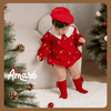 Bodysuit đùi chi tiết kẹo que Giáng sinh cho bé trai và bé gái SweetCane (0-24M)