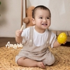 Yếm đùi kẻ caro mùa hè cho bé trai bé gái Bonnet (3M-3Y)