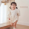 Bodysuit đùi Mint thiết kế họa tiết dập nổi cho bé gái (0-24M)