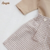 Set sơ mi dài tay Tee Suit áo sơ mi quần caro dành cho bé trai (3M-3Y)