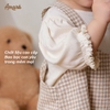 Áo rời cách điệu len cotton dập nổi hoa nhí cho bé gái Blouse (0M-3Y)