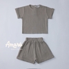 Set bộ ngắn tay mặc nhà cho bé trai và bé gái Randy (3M-3Y)