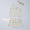 Set váy kèm áo hai dây hoạ tiết dễ thương cho bé gái Mimosa (3M-3Y)
