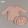 Set dài tay Cream Baby chất liệu dệt cao cấp cho bé gái (0M-3Y)