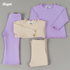 Set len thun tăm Angel thiết kế dài tay co giãn cho bé gái (6M-3Y)