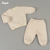 Set nỉ chần bông Teddy Brown ấm áp, mềm mịn cho bé trai và bé gái (3M-3Y)