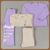 Set len thun tăm Angel thiết kế dài tay co giãn cho bé gái (6M-3Y)