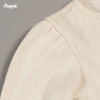 Áo rời cách điệu len cotton dập nổi hoa nhí cho bé gái Blouse (0M-3Y)
