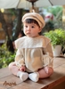 Bodysuit đùi Berry cổ vuông phối ren cho bé gái (0M-3Y)