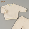 Set nỉ chần bông Teddy Brown ấm áp, mềm mịn cho bé trai và bé gái (3M-3Y)