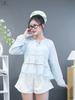 Áo BBD tơ cổ ren