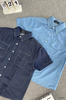 Sơ mi denim chỉ nổi