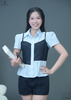 Áo sọc phối đen