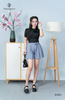 Quần short xếp li kèm dây thắt