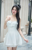 Đầm A 2 dây ren quây