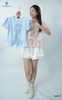 Áo babydoll sọc thắt nơ