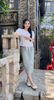 Áo đũi tơ tay phồng thắt nơ