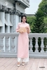 Áo dài gấm truyền thống HỒNG MAI AADD1 sang trọng