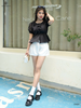 Áo babydoll tùng xòe cổ bèo
