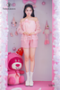 Set áo cup tơ đính nơ, short lưng chun LSD1