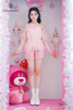 Set áo cup tơ đính nơ, short lưng chun LSD1