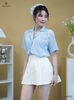 Sơ mi gân cổ vest
