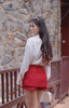Quần váy A kaki kèm dây phối AQD1 trẻ trung