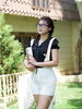 Áo thủy thủ tay ngắn thắt nơ