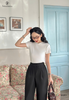 Quần tây baggy nút xéo