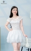 Set đầm tơ tầng xòe bèo ren (kèm quần)