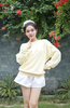 Áo nỉ tay dài lệch vai STAD056 trẻ trung, thoải mái