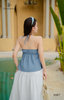 Áo linen cổ yếm xòe cut lưng