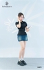 Áo kate cổ sen phối ren dây lưng