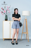 Quần short xếp li kèm dây thắt