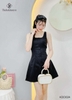 Đầm A kaki nút bọc KDD024