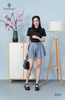 Quần short xếp li kèm dây thắt